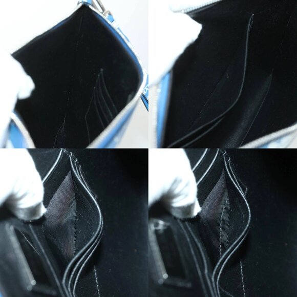 PRADA Shoulder Bag Safiano Leather Light Blue Auth ar8307V - Picture 13 of 15